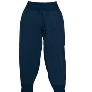 Athleta Venice Jogger Women's Black Zip Pocket High Waist Pant Size Large